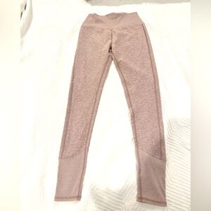 ALO Yoga Women's Size M Alosoft Lounge Ribbed High Rise Pink Heather Leggings